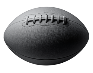 Black mockup American football transparent background