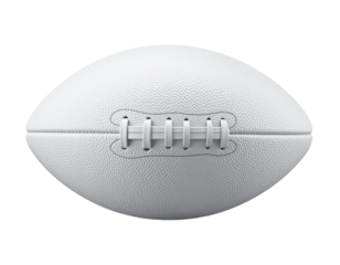 Close up mockup of an American football transparent background