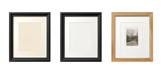 Three picture frames