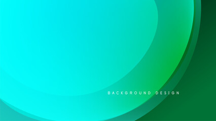 Abstract gradient background. Turquoise, green hues blend into black space. Modern design element for digital projects.