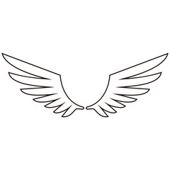 Angel wings icon vector. fly illustration sign collection. pilot symbol. wings logo.