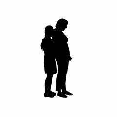 Romantic Couple Embracing Silhouette”