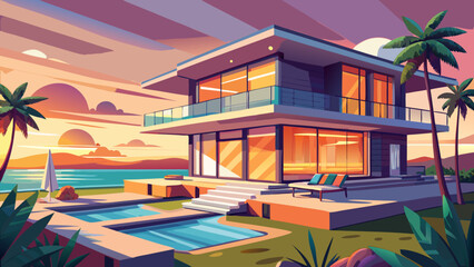 Modern Luxury House Illustration