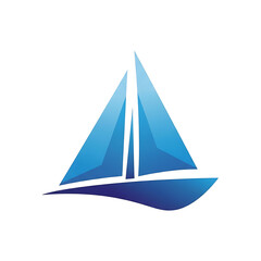 Sailboat icon isolated on white background, a symbol of sailing and adventure
