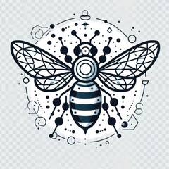 Geometric Bee Illustration.
