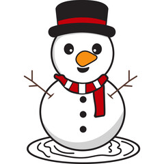 Cute Snowman Illustration