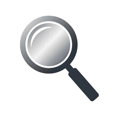 Magnifying glass isolated on white background, a symbol of search and discovery