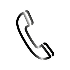 Phone receiver icon isolated on white background, contact us concept design