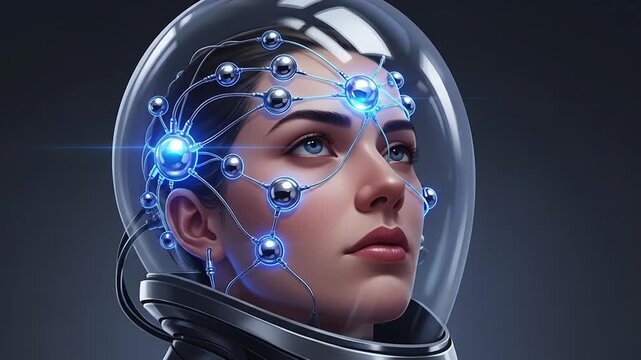 Futuristic brain interface neural network mind control