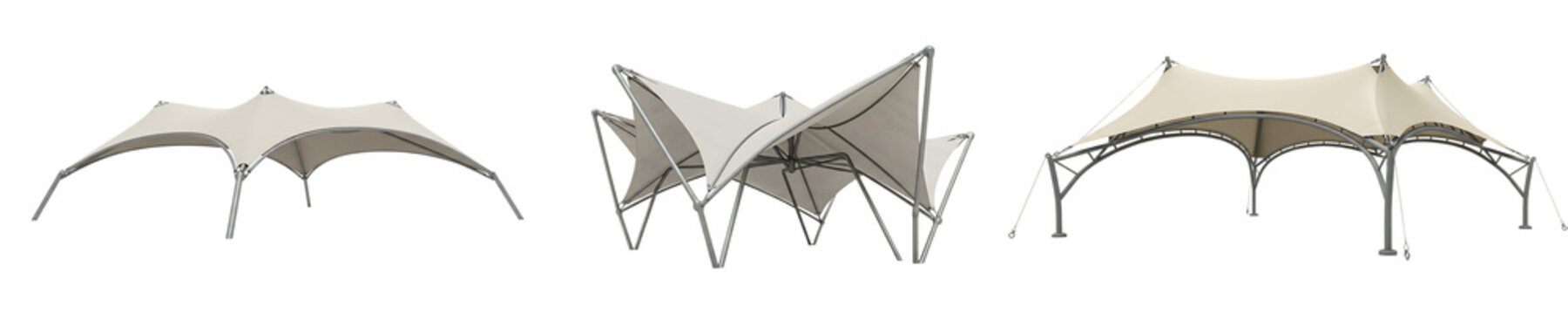 Outdoor Event Tent on Transparent Background