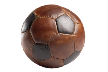 Vintage leather soccer ball