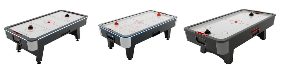 Air Hockey Table for Arcade and Home Game Room On Isolated Transparent Background