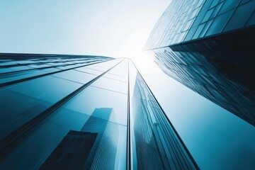 A tall building with the sun shining through it