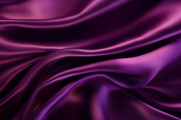 Fototapeta premium Purple silk with shiny folds, background