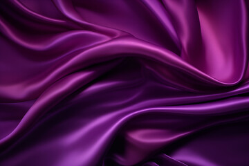 Fototapeta premium Purple silk with shiny folds, background