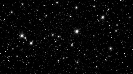 Obraz premium Black night sky, vast stars and nebulae