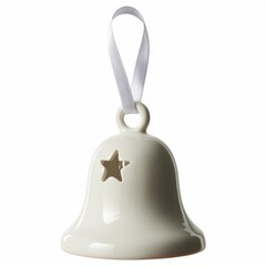 White ceramic button with braided cord