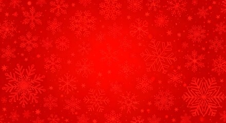 Festive Red Christmas Snowflake Background with Subtle Patterns and Winter Holiday Season Atmosphere, Red Winter Holiday Background, Festive Background