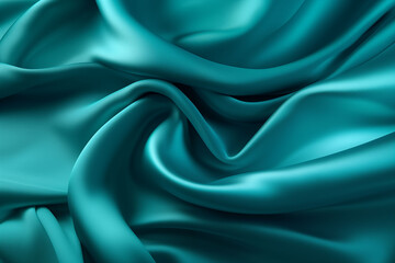 Luxurious, sparkling, soft, folded back indigo satin fabric. Background