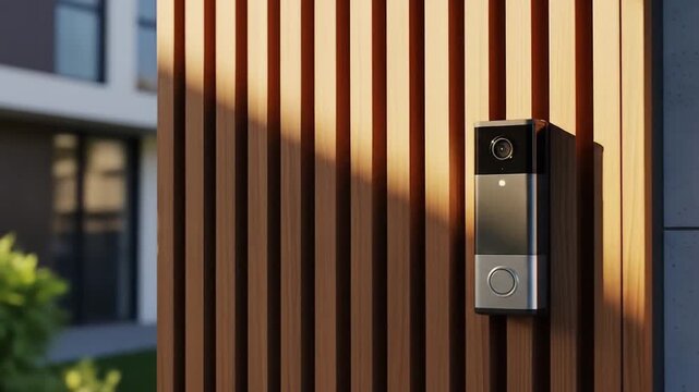 Modern video doorbell system smart home technology