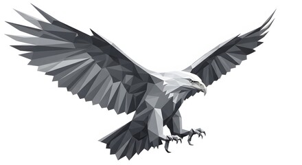 Majestic bird of prey soaring with wings spread wide in dramatic flight