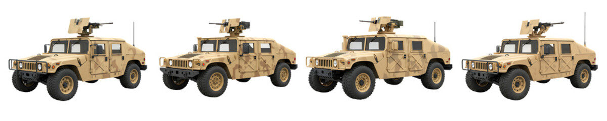 Military Armored Vehicle On Transparent Background