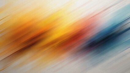 Soft Abstract Background with Diagonal Streaks of Yellow Orange Red and Blue motion blur
