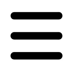 Obraz premium Menu burger solid icon on white background