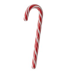 Red white striped candy cane with gloss
