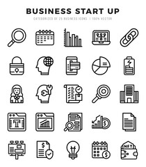 Business Start Up icons set. Vector illustration.
