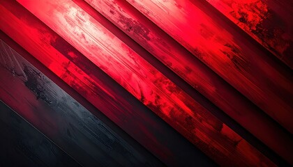 Dynamic composition of bold red and dark gray diagonal stripes creating a sense of motion and modern artistic expression