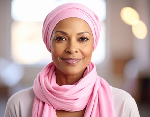 Empowered Breast Cancer Survivor Portrait for Awareness Campaign