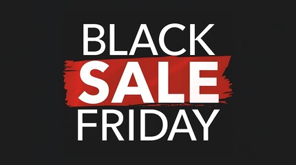 Obraz premium Black Friday design for advertising, banners, leaflets and flyers., Black Friday typography banner. Black Friday modern linear typography text illustration isolated on black,created with generative ai