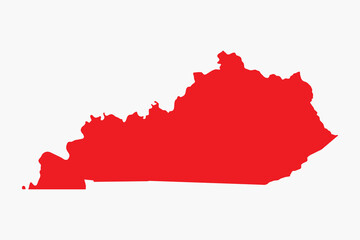 Fototapeta premium Vector graphic artwork suitable for print and web containing flat detailed map of KENTUCKY