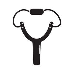 catapult weapon flat icon vector