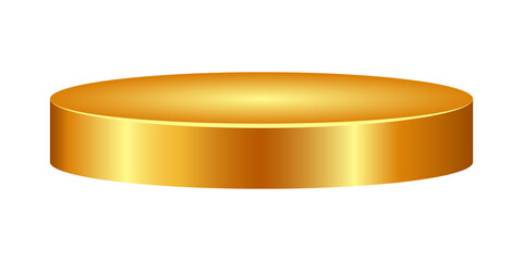 Golden display podium stage mockup