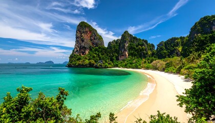 Fototapeta premium Tropical paradise beach panorama