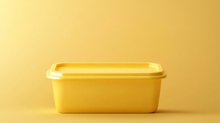 Butter or margarine container design template.  A simple, realistic outline drawing with space for text.
