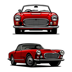 Vintage Power 1960 illustration icon design vector	