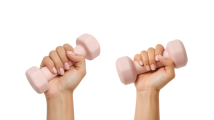 and holding pink dumbbell on transparent background png
