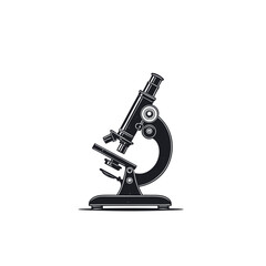 Vintage Microscope Icon | Retro Scientific Instrument Vector | Antique Lab Tool Illustration