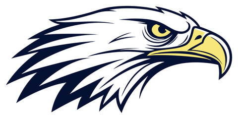 Powerful eagle head symbol representing strength, freedom, and vision, ideal for branding and logos, dynamic and bold design