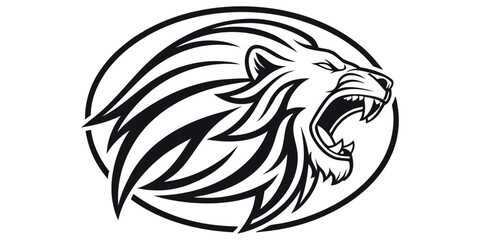 Roaring lion logo design, a powerful symbol of strength, courage, and leadership for branding projects