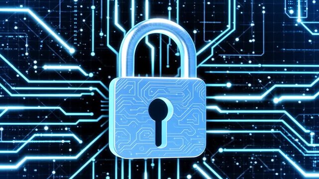 Cadenas num&eacute;rique sur un circuit imprim&eacute; lumineux.