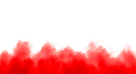 Fiery abstract wave of red light energy motion glowing particles digital art background isolated on transparent background