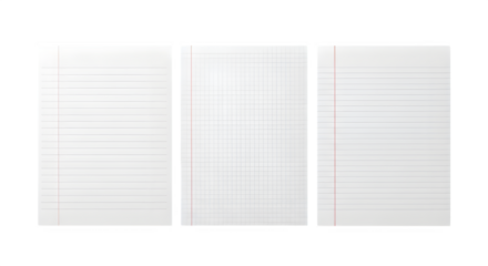 Clean blank document templates for business proposals reports and letters isolated on dark isolated on transparent background