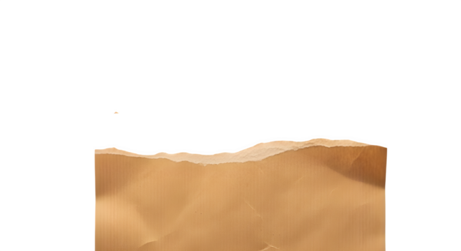 Abstract textured background with warm natural tones and rough edges in soft focus isolated on transparent background