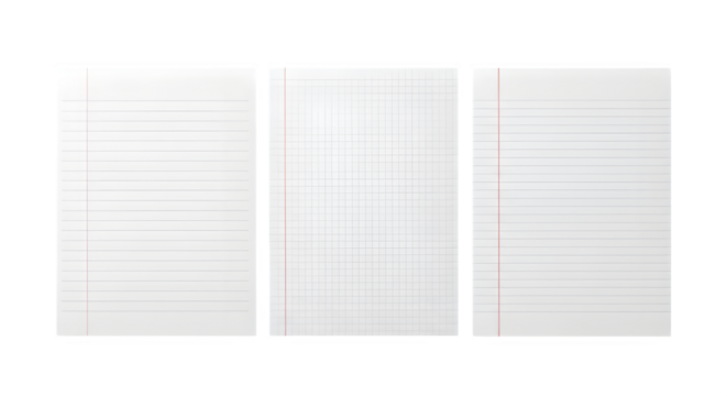 Clean blank document templates for business proposals reports and letters isolated on dark isolated on transparent background