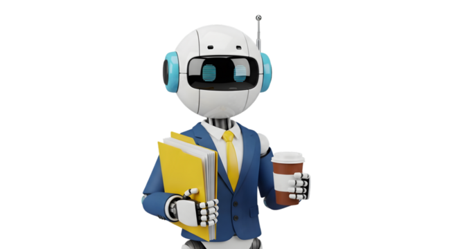 blue screen robot 3d render