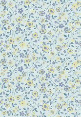 flower floral leaves vintage ...